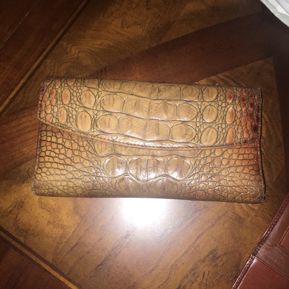 Brahmin Toasted Almond checkbook wallet.